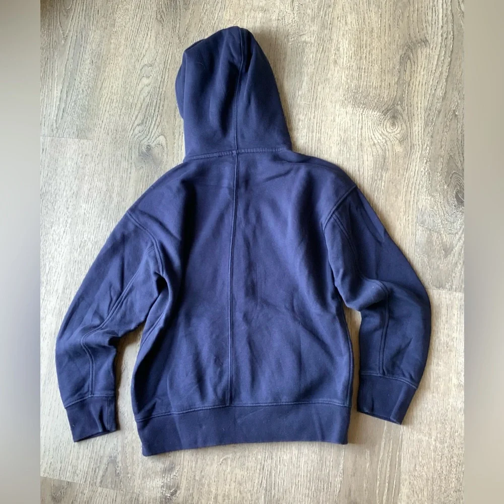 GAP Navy Zipper Up Hoodie Kids Large (10)